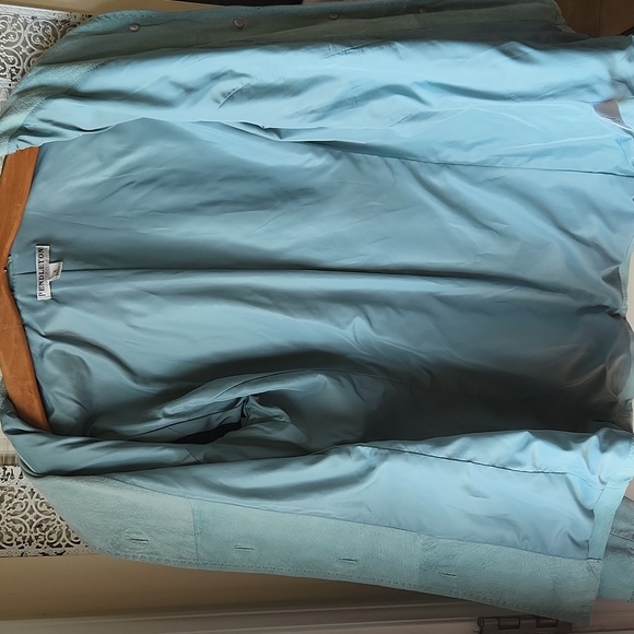 Pendleton Suede Leather Blazer Blue Size S - Picture 13 of 16